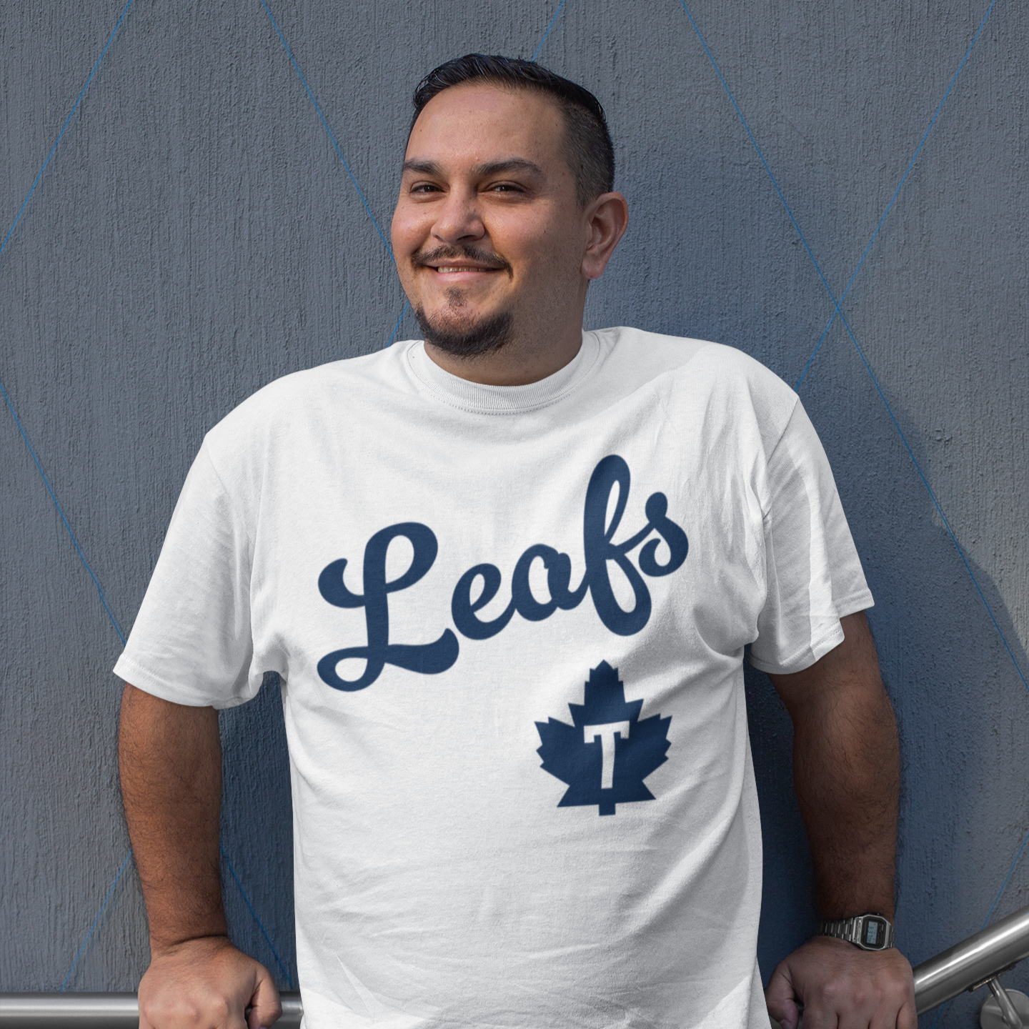 Adult Crew Neck T-Shirt Leafs Logo