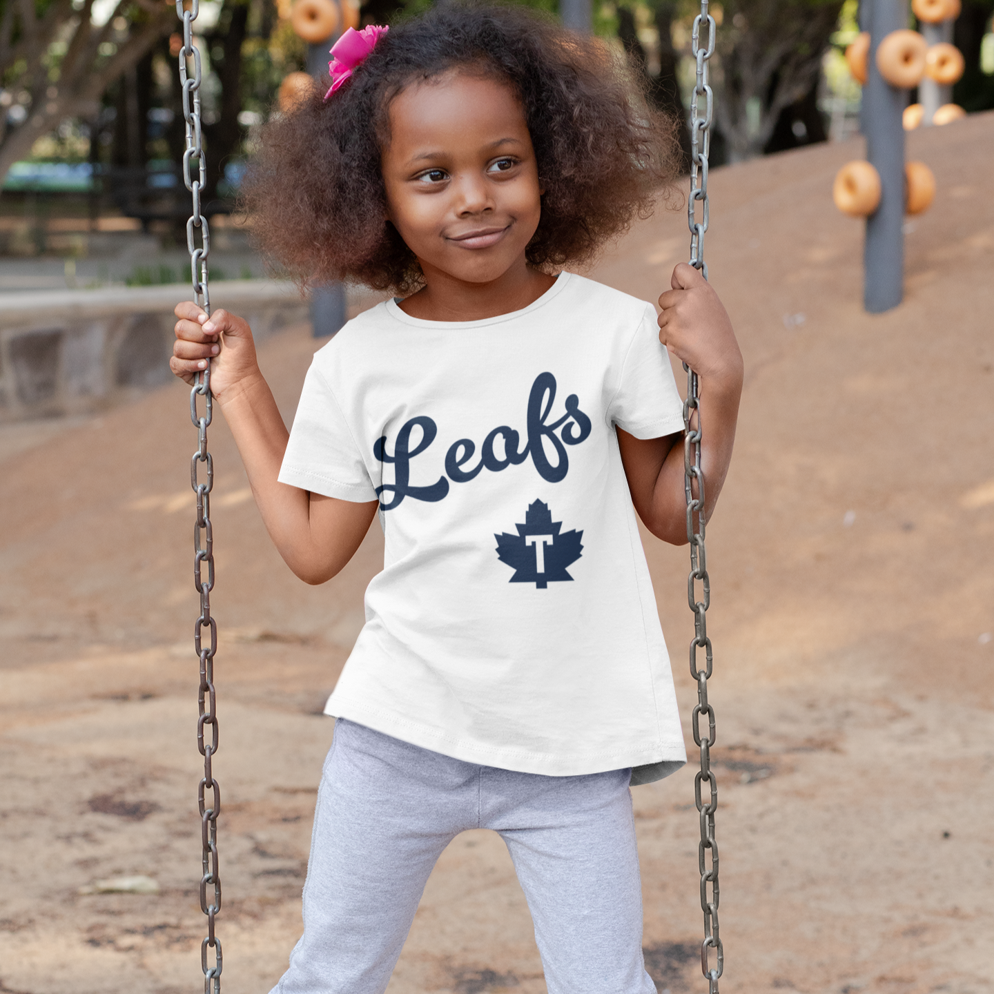Youth Crew Neck T-Shirt Leafs Logo